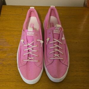 Keds Women's Bright Pink Canvas Slip On Sneakers Size 11